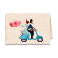 Hochzeitskarte aus Holz
