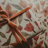 3 - teiliges Set aus Kraftpapier mit Tulpenmotiv - The Baltic Shop