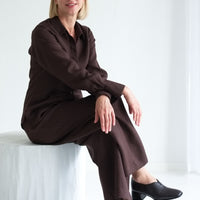 Klassisches Leinenhemd "Dina" mit Kokosknöpfe AW26