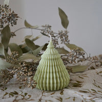 Handgegossene Kerze - Christbaum aus Soja und Rapswachs