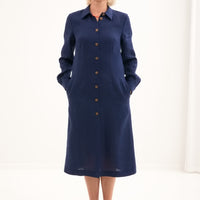 Leinenkleid mit lange Ärmel "Una" AW26