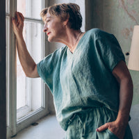 Leinen Top mit V-Ausschnitt "Lilly"