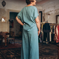 Leinen Top mit V-Ausschnitt "Lilly"