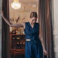 Leinen Wickeltop "Valerie"