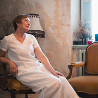 Leinentop mit V-Ausschnitt "Sabine"