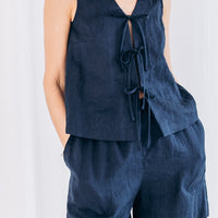 Ärmelloser Top aus Leinen "Luise"