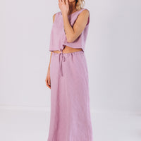 Bodenlanger Rock aus Leinen "Lina"