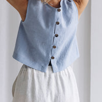 Crop Top aus Leinen "Julia"