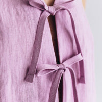 Ärmelloses Leinen Top "Luise" mit Bindebänder - The Baltic Shop