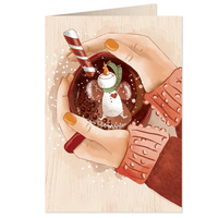 Eine magische Zeit - Weihnachtskarte aus Holz