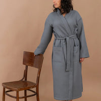 Bademantel mit Waffelmuster aus Baumwolle - The Baltic Shop