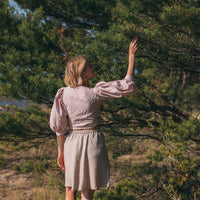 Beiger Rock aus Leinen - The Baltic Shop