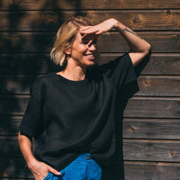 Blaue Shorts aus Leinen mit Seitentasche - The Baltic Shop
