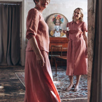 Bodenlanger Rock aus Leinen "Lina" - The Baltic Shop