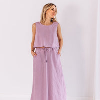 Bodenlanger Rock aus Leinen "Lina" - The Baltic Shop