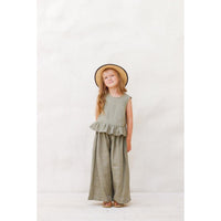 Breite Leinenhose in Khaki - The Baltic Shop