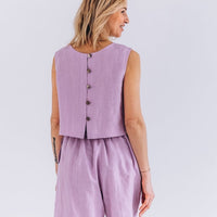 Crop Top aus Leinen "Julia" - The Baltic Shop