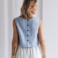 Crop Top aus Leinen "Julia" - The Baltic Shop