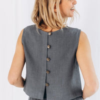 Crop Top aus Leinen "Julia" - The Baltic Shop