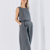 Crop Top aus Leinen "Julia" - The Baltic Shop
