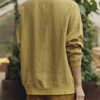 Dahlia Pullover aus Leinen in Curry - The Baltic Shop