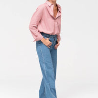 Entspanntes Hahnentritt - Hemd in Altrosa - The Baltic Shop