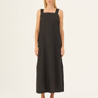Fugue Leinenkleid in Schwarz - The Baltic Shop