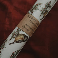 Geschenkpapier, Motiv: Tit Bird, Weiß, 3 Stück - The Baltic Shop