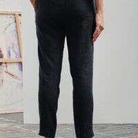 Gladiolus Hose aus Leinen in Schwarz - The Baltic Shop