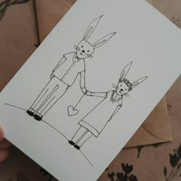 Hasenpaar/Klappkarte - The Baltic Shop