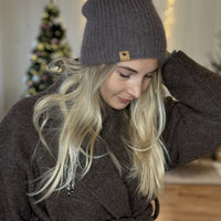 Weiche Haube aus Mohair und Seide