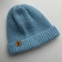 Weiche Haube aus Mohair und Seide