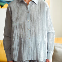 Hemd aus Baumwolle in Himmelblau - The Baltic Shop