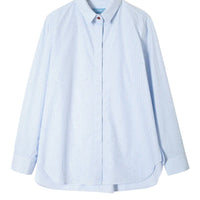 Hemd 'CAPRI' | gestreifte Baumwolle mit Mikroflocken - Detail - The Baltic Shop