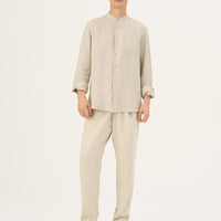 Herren Leinenhose in Beige – Lockere Hose aus 100 % Leinen - The Baltic Shop