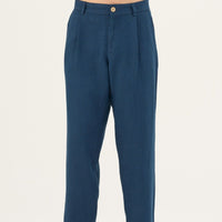 Herren Leinenhose in Navy – Lockere Hose aus 100 % Leinen - The Baltic Shop