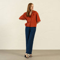 Hochdrapierte Leinenhose - The Baltic Shop