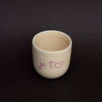Je t'aime Teetasse in Buttergelb - The Baltic Shop