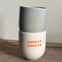 Keramikbecher "My Sunday Coffee" - The Baltic Shop