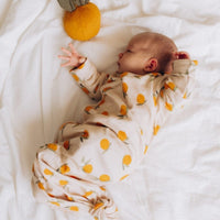 Kimono Strampler mit Orangen - The Baltic Shop