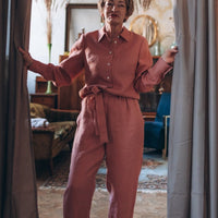 Klassische Hose mit Gürtel "Nora" - The Baltic Shop