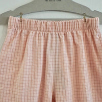 Kurze Shorts in gelb - rosa Karomuster - The Baltic Shop