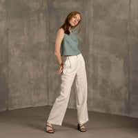 Leinen Cross - Back Crop Top in viele Farben - The Baltic Shop