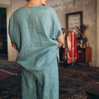 Leinen Top mit V - Ausschnitt "Lilly" - The Baltic Shop