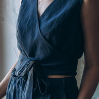 Leinen Wickeltop "Valerie" - The Baltic Shop