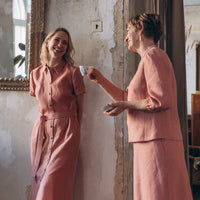 Leinenkleid mit kurze Ärmel "Una" - The Baltic Shop
