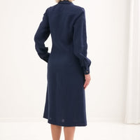 Leinenkleid mit lange Ärmel "Una" AW26 - The Baltic Shop