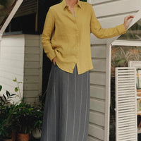 Leinenrock Jasmine in Grau - The Baltic Shop