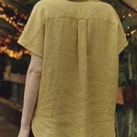 Leinenshirt Melody in Currygelb - The Baltic Shop