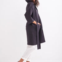 Mantel mit Kapuze aus Leinen in 3 Farben - The Baltic Shop